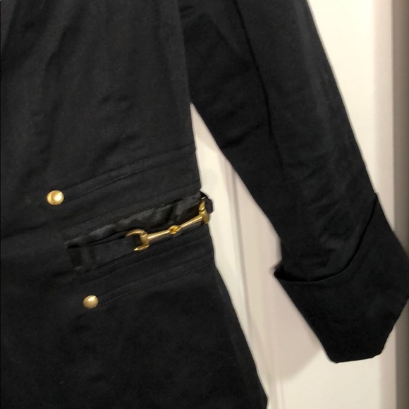 Seduction black blazer with gold buckle - Picture 4 of 8